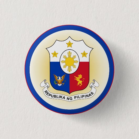 Philippinen-Coat-Circle-Shape Button (Vorderseite)