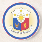 Philippinen-Coat-Circle-Shape Getränkeuntersetzer (Vorne)