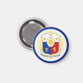 Philippinen-Coat-Circle-Shape Magnet (Vorderseite/Rückseite)