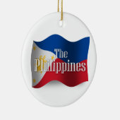 Philippinen, die Flagge wellenartig bewegen Keramik Ornament (Rechts)