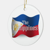Philippinen, die Flagge wellenartig bewegen Keramik Ornament (Links)