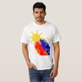Philippinen, die Sun- und Anfangsflagge schießen T-Shirt (Vorne ganz)