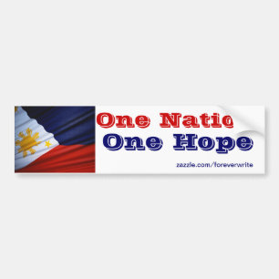 Philippinen eine Nation Autoaufkleber