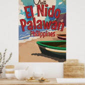 Philippinen, El Nido, Palawan Reiseplakat. Poster (Küche)