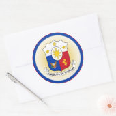 Philippinen-Erbe-Emblem Runder Aufkleber (Umschlag)