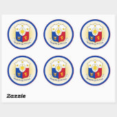 Philippinen-Erbe-Emblem Runder Aufkleber (Blatt)