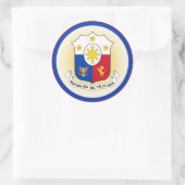 Philippinen-Erbe-Emblem Runder Aufkleber (Tasche)