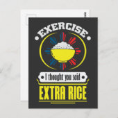 Philippinen - Extra Rice Feinschmecker Pub Postkarte (Vorne/Hinten)