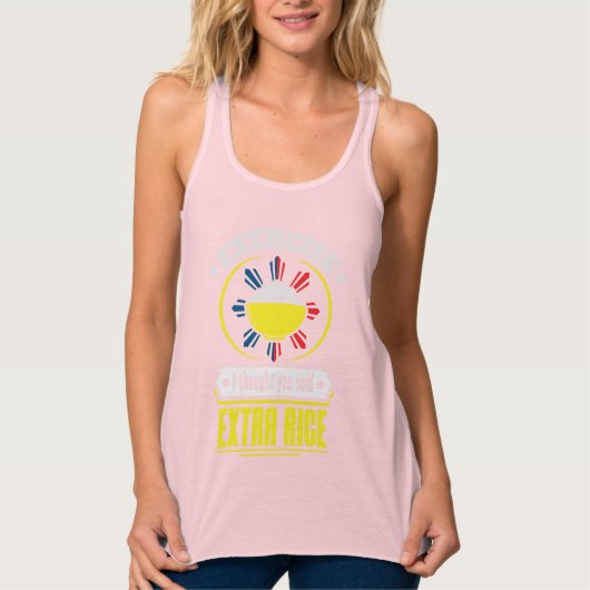 Philippinen - Extra Rice Feinschmecker Pub Tank Top (Vorderseite)