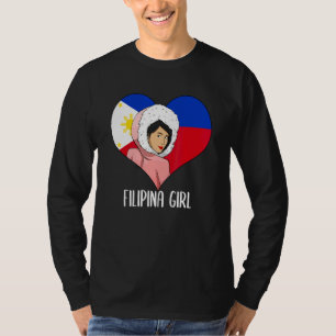 Philippinen Filipina Alaska Frau Mädchen Flagge Al T-Shirt