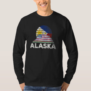 Philippinen Filipino Alaska Eis Amerikanische Flag T-Shirt