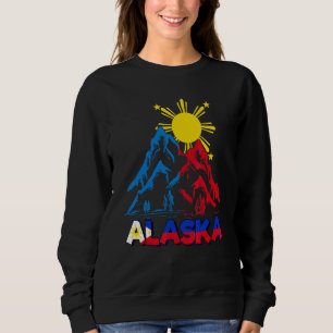 Philippinen Filipino Alaska Eis Flagge Berg Alas Sweatshirt