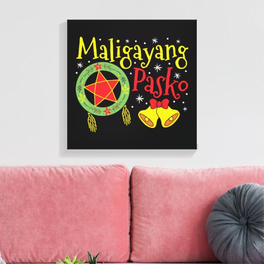 Philippinen Filipino Christmas Maligayang Pasko Leinwanddruck (Insitu (Wohnzimmer))