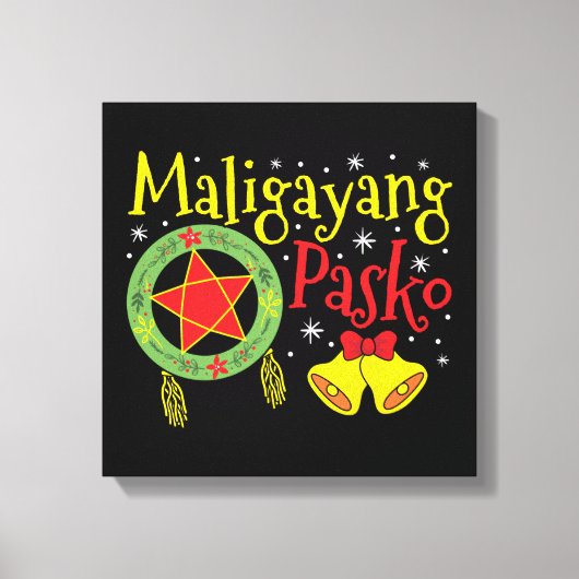 Philippinen Filipino Christmas Maligayang Pasko Leinwanddruck (Vorderseite)