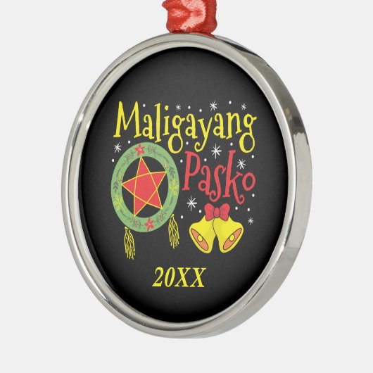 Philippinen Filipino Christmas Maligayang Pasko Ornament Aus Metall (Links)