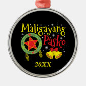 Philippinen Filipino Christmas Maligayang Pasko Ornament Aus Metall (Vorne)