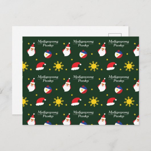 Philippinen Filipino Christmas Maligayang Pasko Postkarte (Vorne/Hinten)