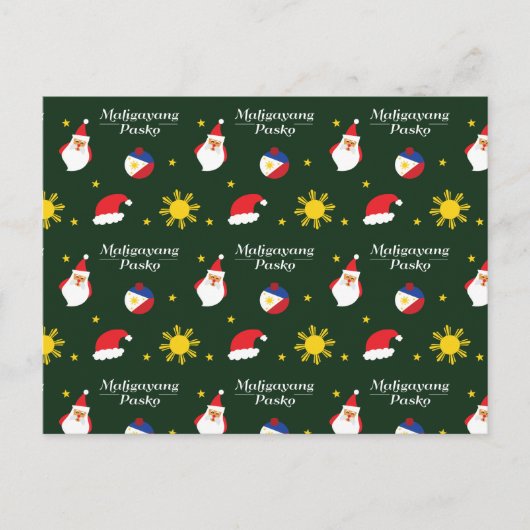 Philippinen Filipino Christmas Maligayang Pasko Postkarte (Vorderseite)