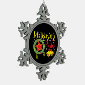 Philippinen Filipino Christmas Maligayang Pasko Schneeflocken Zinn-Ornament (Links)