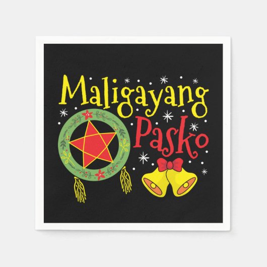 Philippinen Filipino Christmas Maligayang Pasko Serviette (Vorderseite)