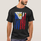 Philippinen Filipino Flag American Grown Pinoy USA T-Shirt (Vorderseite)