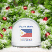 Philippinen Filipino Flag Blue Personalisiert Schneekugeln (Weihnachten)