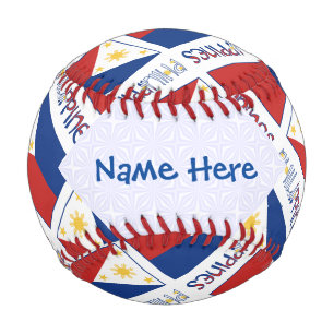 Philippinen Filipino-Flagge Gekachelt Blau Persona Baseball