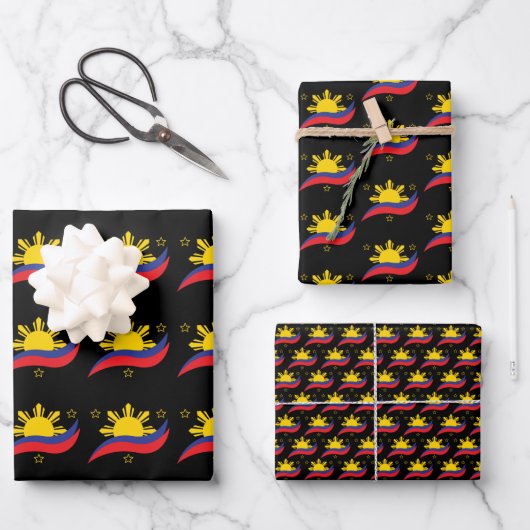 Philippinen Filipino Pinoy Flag Geschenkpapier Set (Vorderseite)