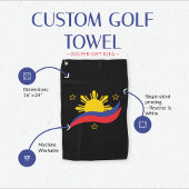 Philippinen Filipino Pinoy Flag Golfhandtuch