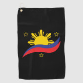Philippinen Filipino Pinoy Flag Golfhandtuch (Vorderseite)