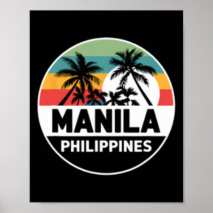 Philippinen Filipino Urlaub Vintage Souvenir Mann Poster