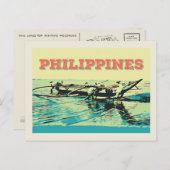 Philippinen, Fischerszene auf den Visayas-Inseln Postkarte (Vorne/Hinten)