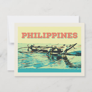 Philippinen, Fischerszene auf den Visayas-Inseln Postkarte