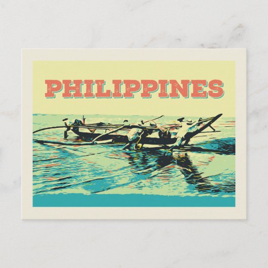 Philippinen, Fischerszene auf den Visayas-Inseln Postkarte (Vorderseite)
