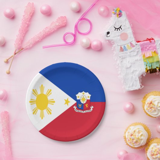 Philippinen flag-coat of arms pappteller (Party)