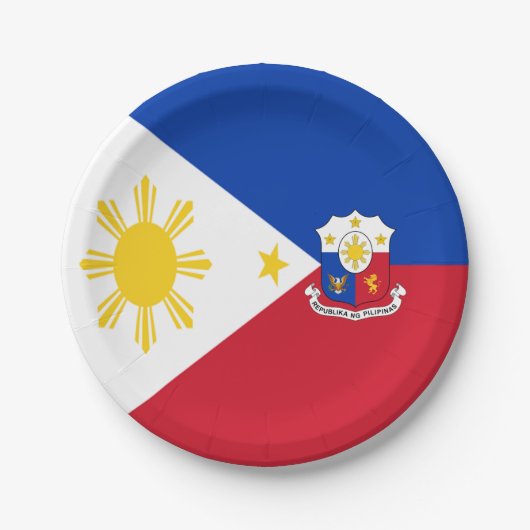 Philippinen flag-coat of arms pappteller (Vorderseite)