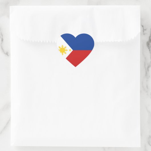 Philippinen-Flag-Heftsticker Herz-Aufkleber (Tasche)