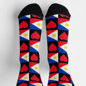 Philippinen Flag Herz Muster Spaß Filipino Pride Socken (Oben)