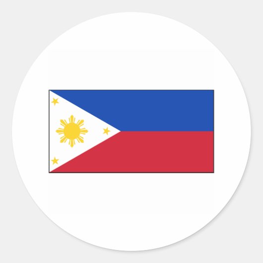 Philippinen FLAG International Runder Aufkleber (Vorderseite)