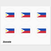 Philippinen FLAG International Runder Aufkleber (Blatt)