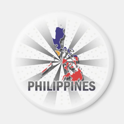 Philippinen Flag Map 2.0 Magnet (Vorne)
