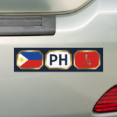 Philippinen Flag Map Code Autoaufkleber (Auf Auto)