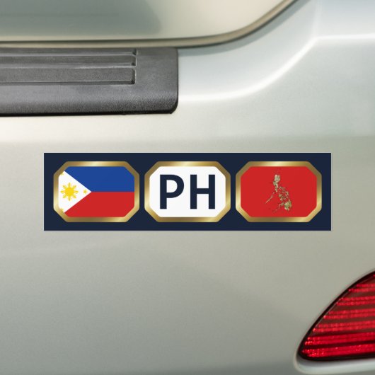 Philippinen Flag Map Code Autoaufkleber (Auf Auto)