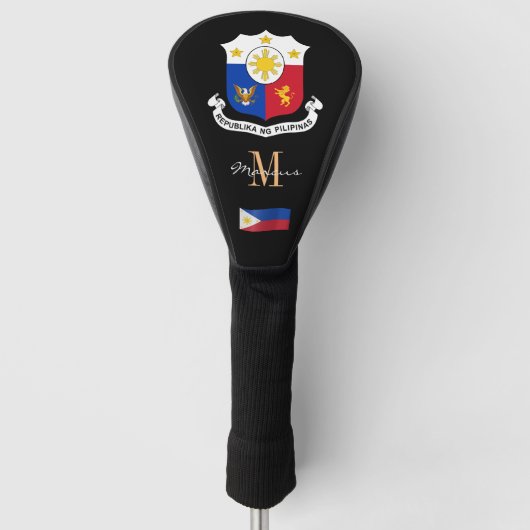 Philippinen & Flag Mit Monogramm Golf Clubs Covers Golf Headcover (Vorderseite)