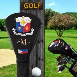 Philippinen & Flag Mit Monogramm Golf Clubs Covers Golf Headcover