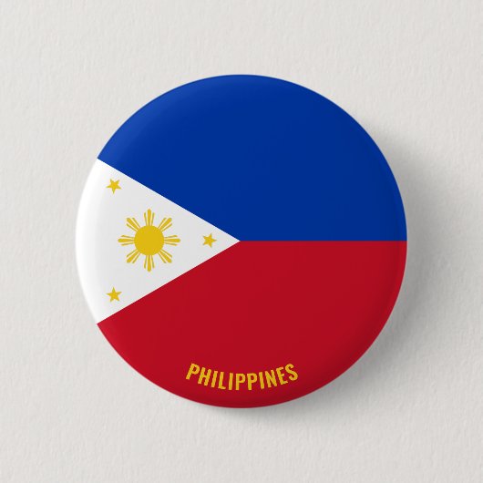 Philippinen Flag Niedlich Patriotic Button (Vorderseite)