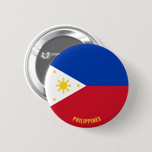 Philippinen Flag Niedlich Patriotic Button (Vorne & Hinten)