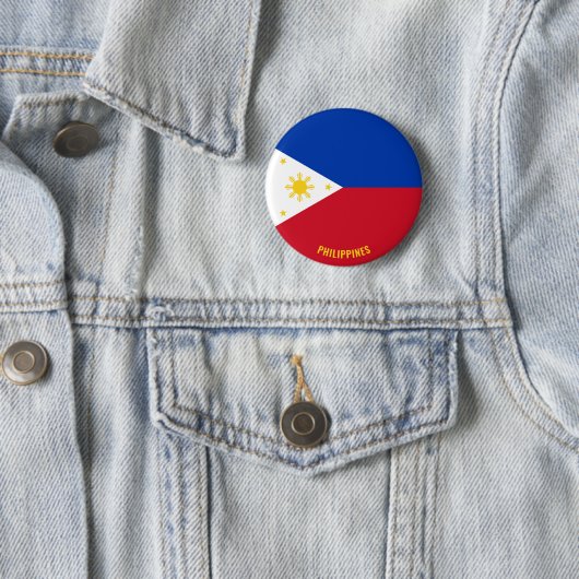 Philippinen Flag Niedlich Patriotic Button (Beispiel)
