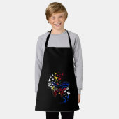 Philippinen Flag Pinoy Filipino Butterfly Schürze (Getragen)