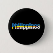 Philippinen Flag Pride - Typografie Art Button (Vorderseite)
